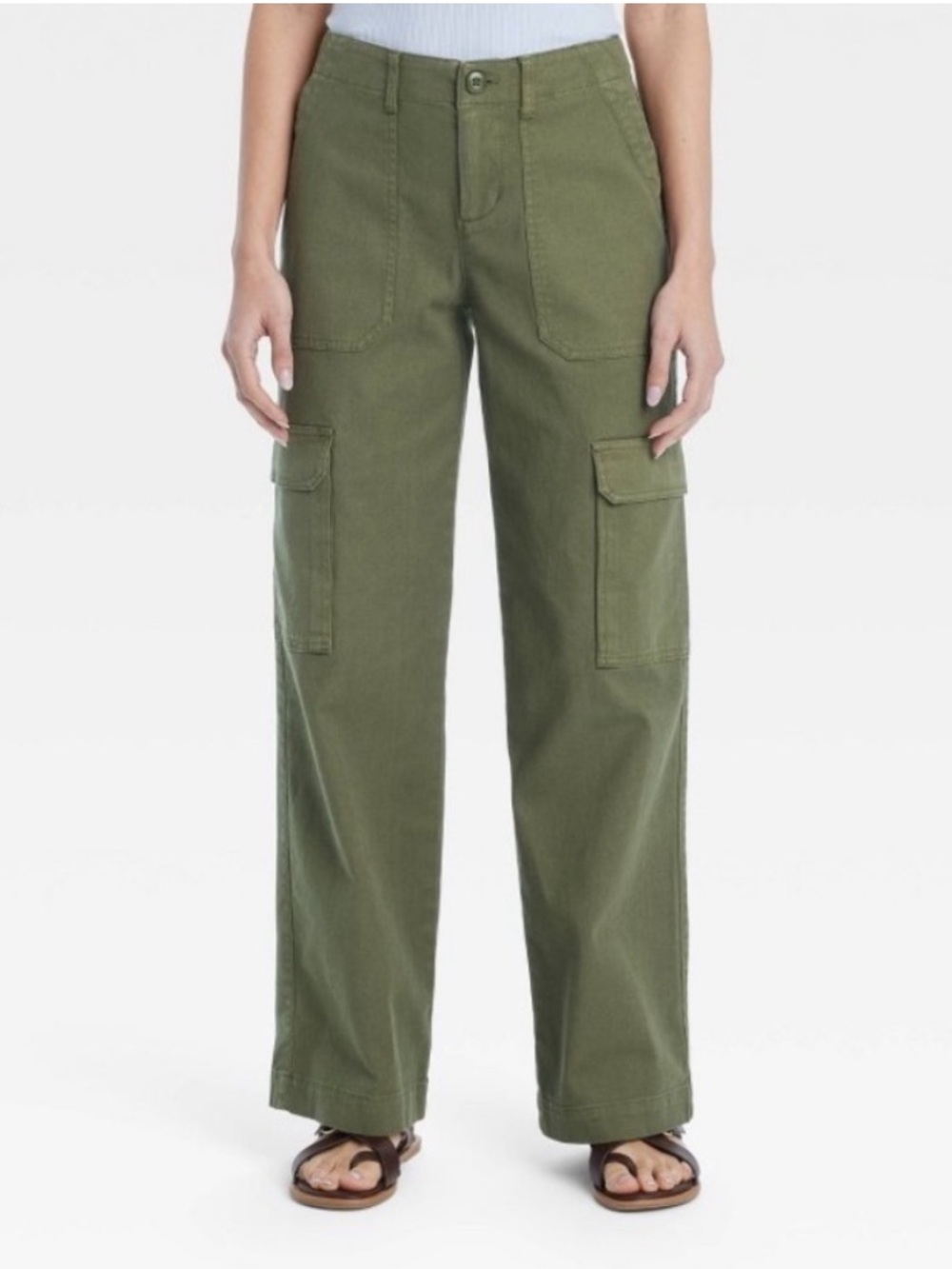 Universal Thread Olive Green Mid Rise Utility Cargo Pants